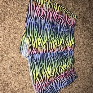 Rainbow zebra shorts